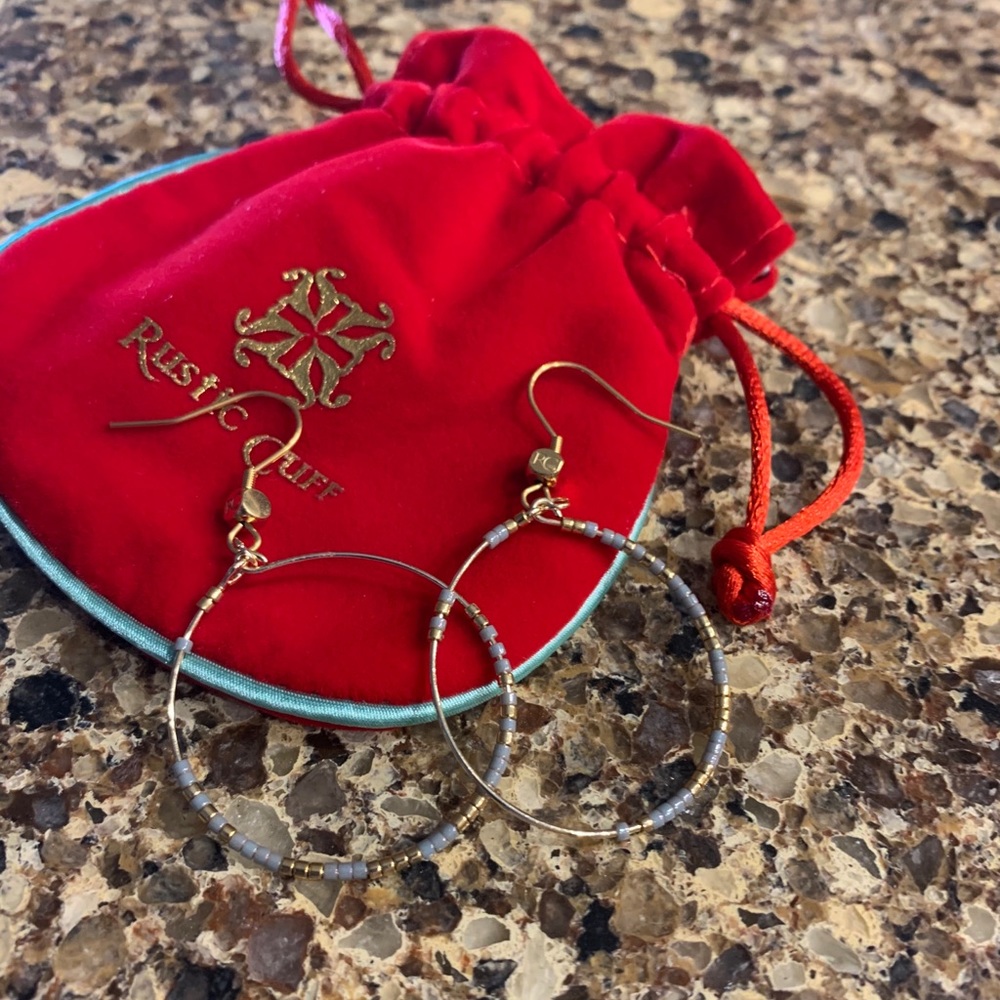 Rustic cuff earrings